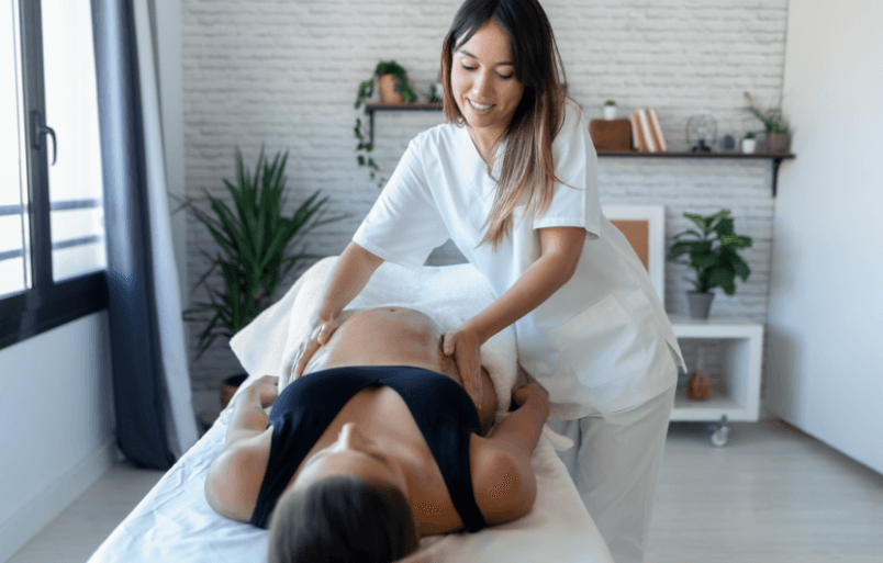 pregnancy massage at home in London model 1